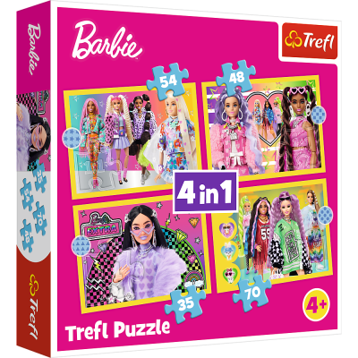 TREFL BARBIE Pužļu komplekts 4in1, 34626T