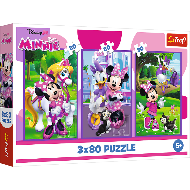 TREFL DISNEY MICKEY MOUSE Pužļu komplekts, 3x80 gab., 34889T