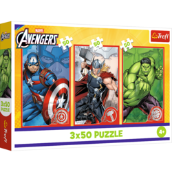 TREFL AVENGERS Pužļu komplekts Tavs varonis, 3x50 gab., 34891T