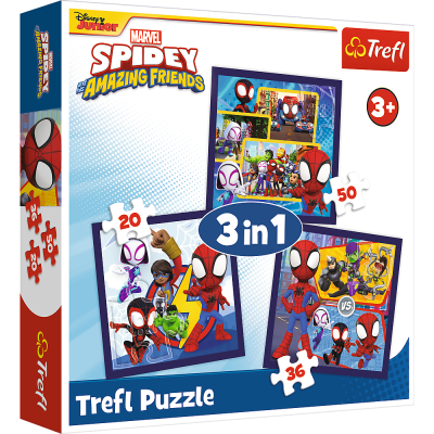 TREFL SPIDEY Pužļu komplekts 3in1, 34892T