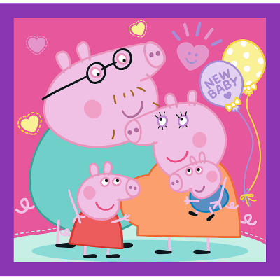 TREFL PEPPA PIG Pužļu komplekts 3in1, 34893T