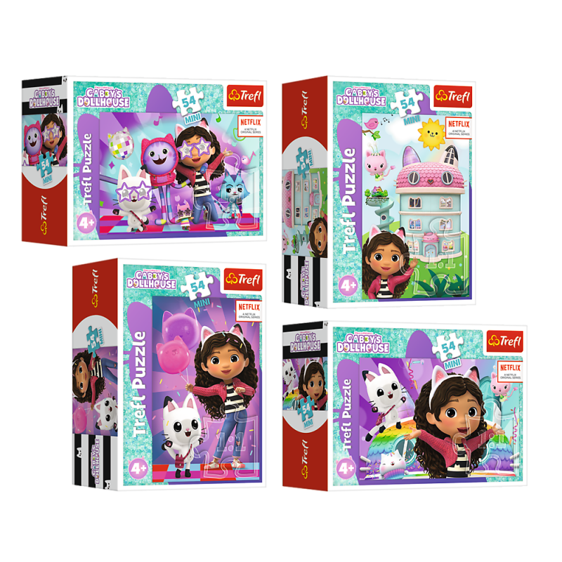 TREFL GABBY´S DOLLHOUSE Puzle mini, 54 gab., 54211T