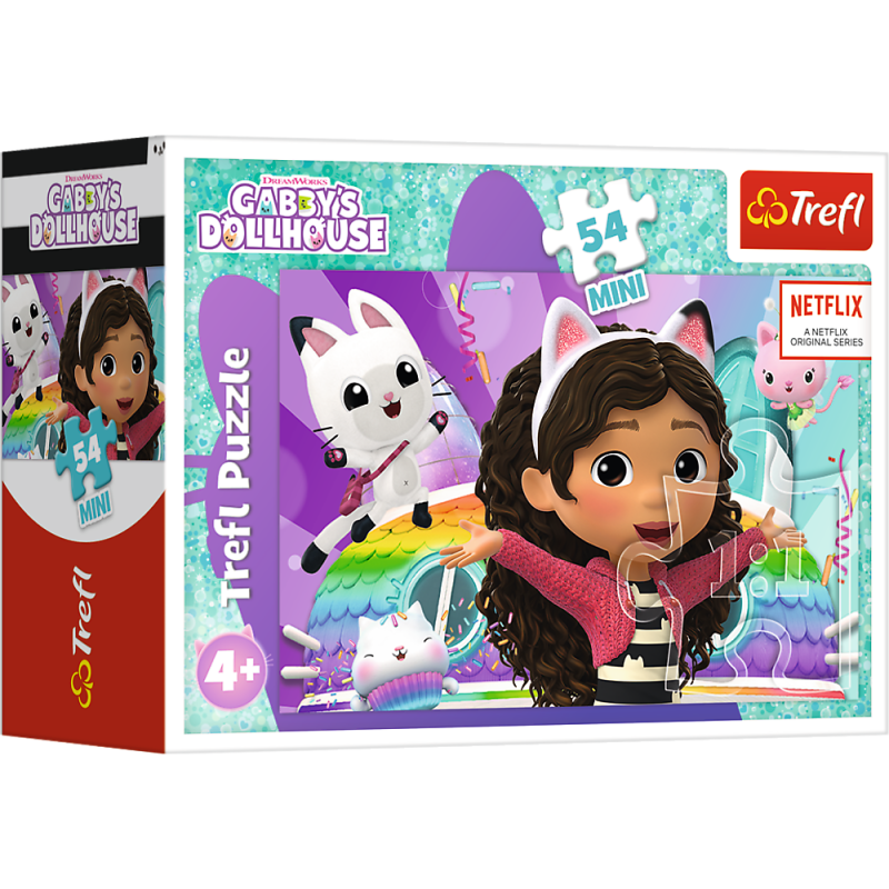 TREFL GABBY´S DOLLHOUSE Puzle mini, 54 gab., 54211T