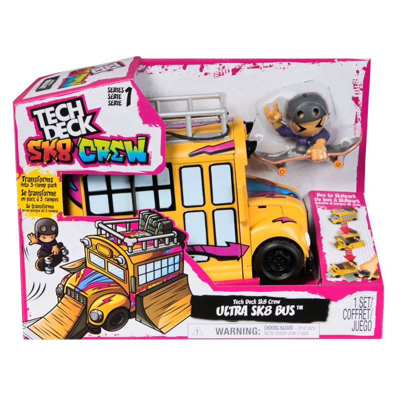 TECH DECK Rotaļu komplekts SK8 Crew Ultra autobuss, 6071034