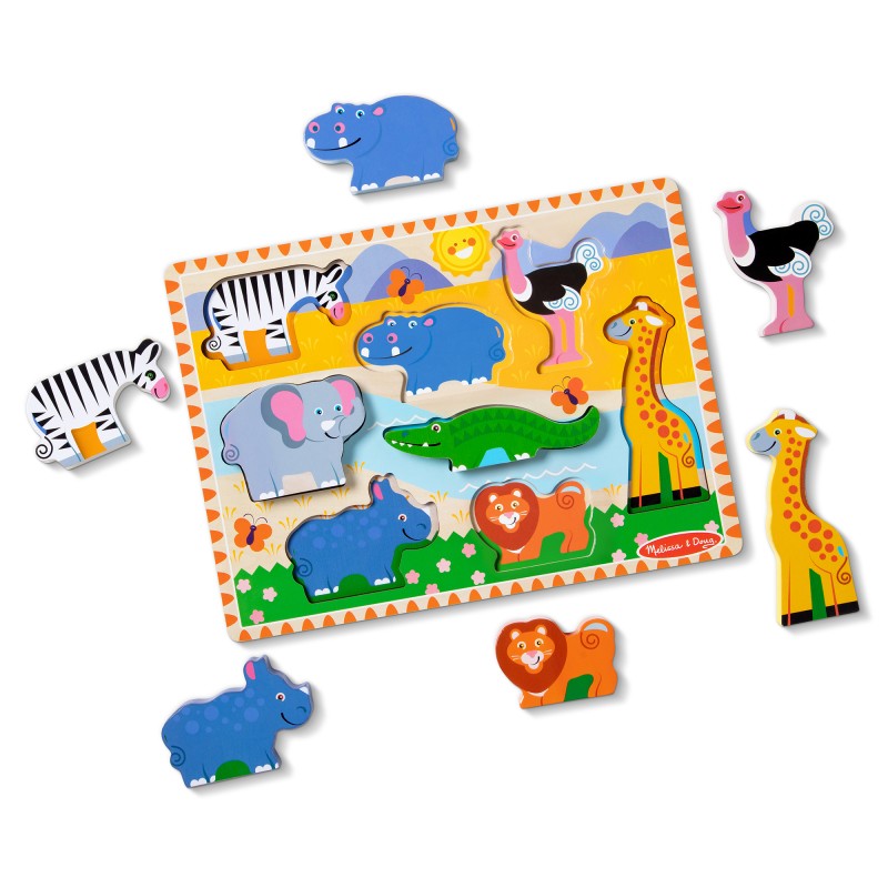 MELISSA & DOUG Safari puzle ar lieliem gabaliem, 6073071