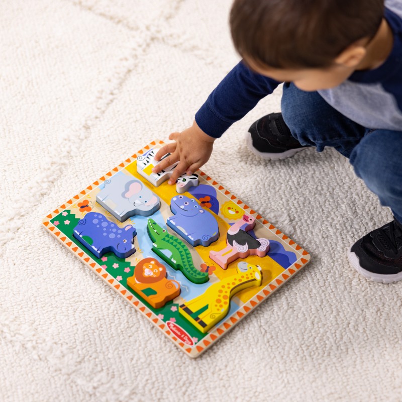 MELISSA & DOUG Safari puzle ar lieliem gabaliem, 6073071