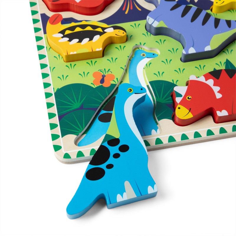 MELISSA & DOUG Dinozauru puzle ar lieliem gabaliem, 6073166