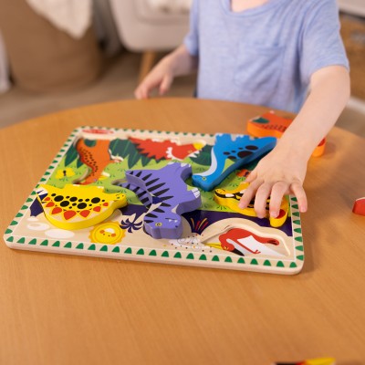 MELISSA & DOUG Dinozauru puzle ar lieliem gabaliem, 6073166