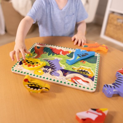 MELISSA & DOUG Dinozauru puzle ar lieliem gabaliem, 6073166