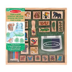MELISSA & DOUG Zīmogu komplekts Lietus mežs, 6074864