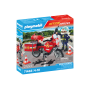 PLAYMOBIL ACTION HEROES Ugunsdzēsēju motocikls un naftas noplūdes incidents 71466, 71466P