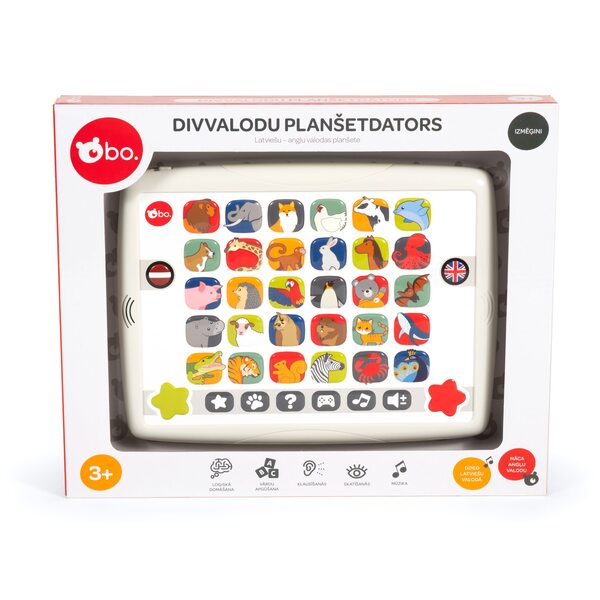 bo. Izglītojoša Rotaļlieta - Divvalodu Planšetdators (Latviešu val.), 8046LV