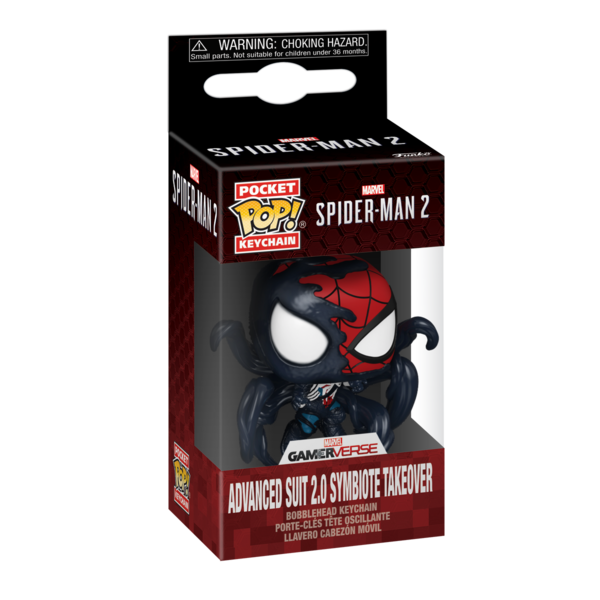 FUNKO POP! atslēgu piekariņš: Marvel: Spider-Man 2 - Advanced Suit 2.0 (Symbiote Takeover), 82878F