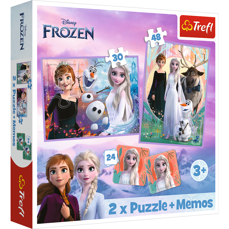 TREFL FROZEN Puzle 30+48+24 memo Ledus Sirds 2, 93335T