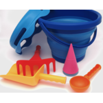 COMPACTOYS Pludmales spainis ar smilšu kastes rotaļlietām 7-in-1, zils, 99100201