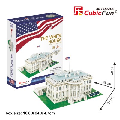 CUBICFUN 3D puzle Baltais Nams, ASV, C060H