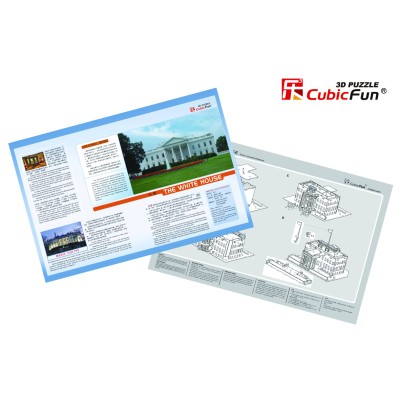 CUBICFUN 3D puzle Baltais Nams, ASV, C060H