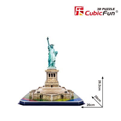 CUBICFUN 3D puzle Brīvības statuja, C080H