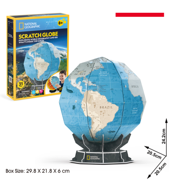 CUBICFUN 3D puzle Scratch Globe, DS1082H
