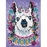 KITFIX Amatniecības komplekts Sequin Art Craft Teen spīdumiņu māksla, Lama, FP2104