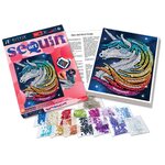 KITFIX Amatniecības komplekts Sequin Art Red spīdumiņu māksla, Vienradzis ar zvaigznītēm, FP2202