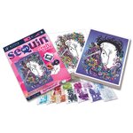 KITFIX Amatniecības komplekts Sequin Art Craft Teen spīdumiņu māksla, Vienradzis, FP2204