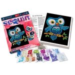 KITFIX Amatniecības komplekts Sequin Art Red spīdumiņu māksla, Pūce Ozzijs, FP2413