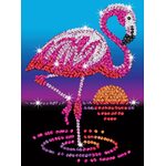 KITFIX Amatniecības komplekts Sequin Art Red spīdumiņu māksla, Flamingo Frenkijs, FP2419