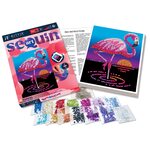 KITFIX Amatniecības komplekts Sequin Art Red spīdumiņu māksla, Flamingo Frenkijs, FP2419