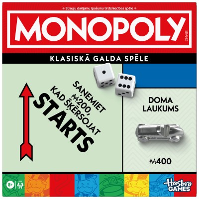 MONOPOLY Galda spēle Classic Refresh (Latviešu val.), G0009LAT