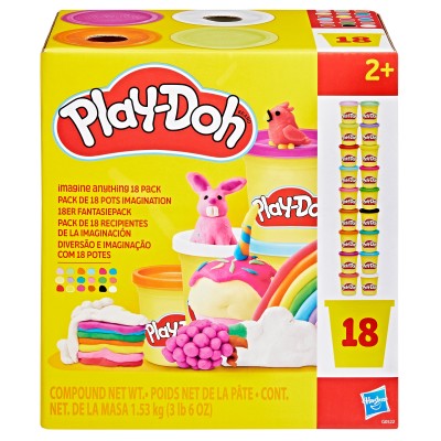PLAY-DOH Plastilīna trauciņi, 18 gab., G0522