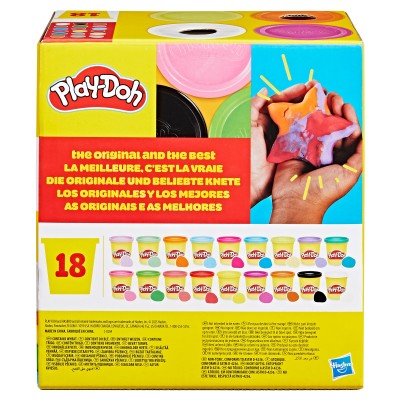 PLAY-DOH Plastilīna trauciņi, 18 gab., G0522