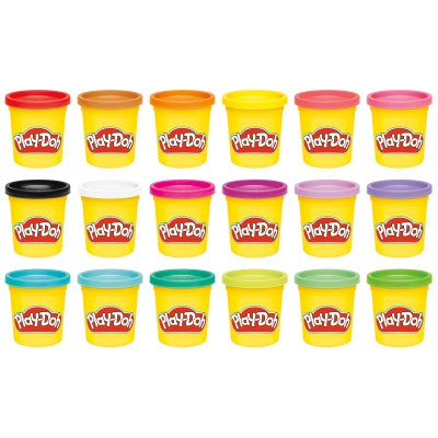 PLAY-DOH Plastilīna trauciņi, 18 gab., G0522