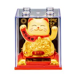 Laimes kaķis ar saules bateriju, 8 cm, K62