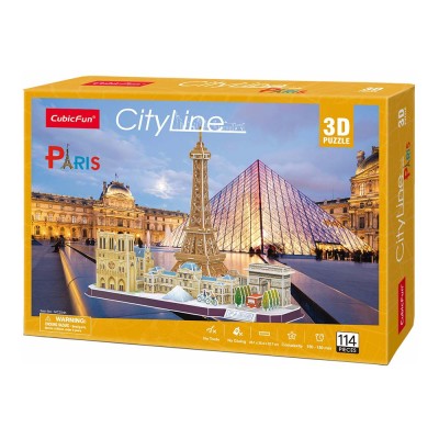 CUBICFUN 3D puzle „Parīze“, MC254H