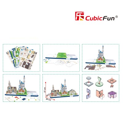 CUBICFUN 3D Puzle City line - Bavārija, MC267H
