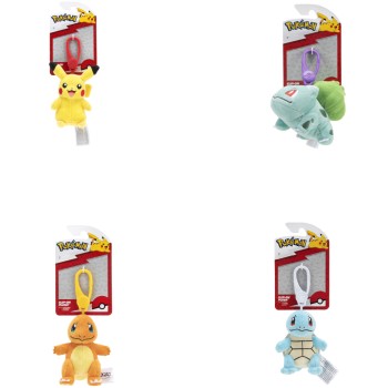 POKEMON W8 Piespraužama plīša rotaļlieta, 8 cm, PKW95177-8