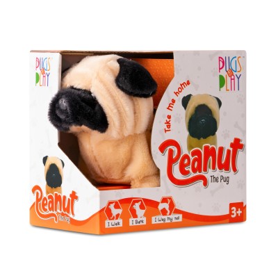 PUGS AT PLAY Staigājošs suns "Peanut", PAP28