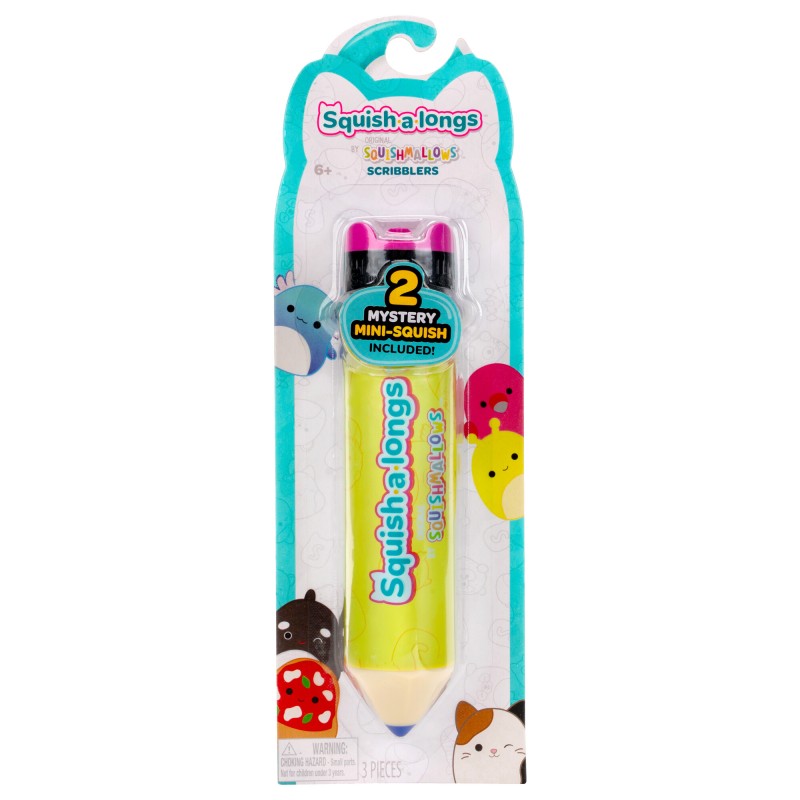 SQUISHMALLOWS Squish-a-longs Scribbles maciņš ar 2 mini figūriņām, SQAL0147