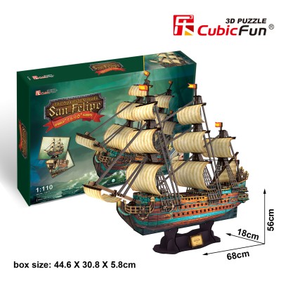 CUBICFUN 3D Puzle kuģis \"The San Felipe\", T4017H