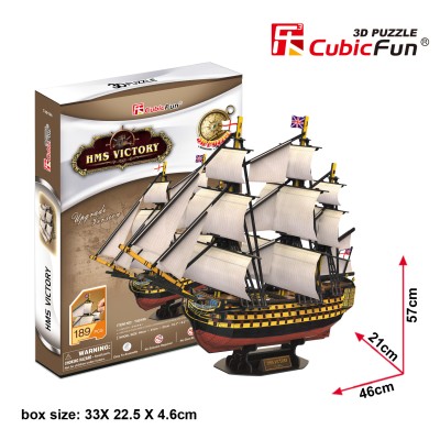 CUBICFUN 3D puzle kuģis HMS Victory, T4019H