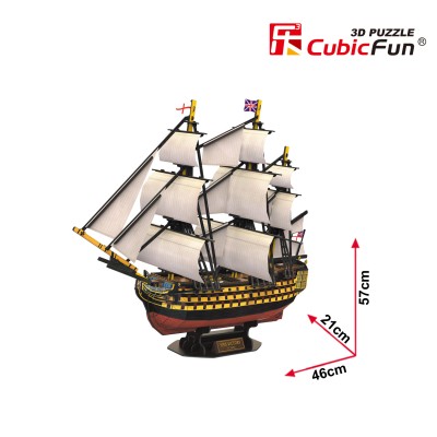 CUBICFUN 3D puzle kuģis HMS Victory, T4019H