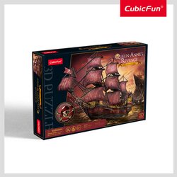 CUBICFUN 3D puzle Queen Anne’s Revenge jubilejas sarkanā versija, T4040H