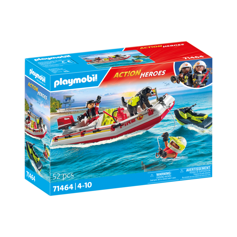 PLAYMOBIL ACTION HEROES Ātrgaitas laiva ar ūdens motociklu 71464, 71464P