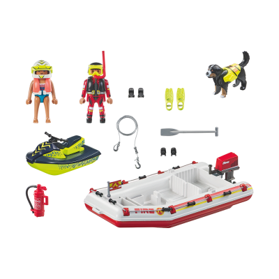 PLAYMOBIL ACTION HEROES Ātrgaitas laiva ar ūdens motociklu 71464, 71464P