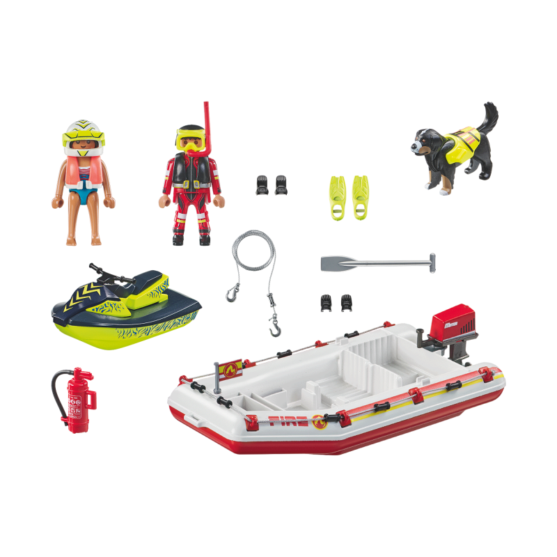 PLAYMOBIL ACTION HEROES Ātrgaitas laiva ar ūdens motociklu 71464, 71464P