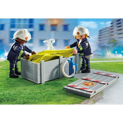 PLAYMOBIL ACTION HEROES Firefighter with air pillow 71465, 71465P