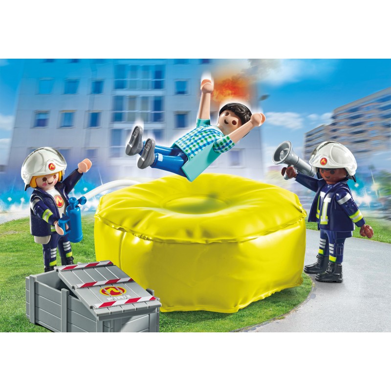 PLAYMOBIL ACTION HEROES Firefighter with air pillow 71465, 71465P