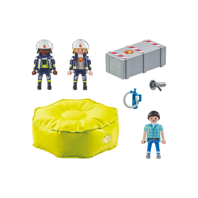 PLAYMOBIL ACTION HEROES Firefighter with air pillow 71465, 71465P