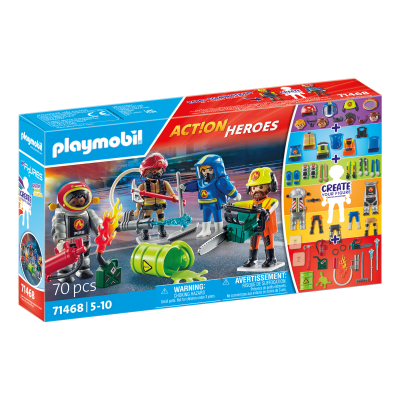 PLAYMOBIL ACTION HEROES My Figures: Ugunsdzēsēju glābšanas misija 71468, 71468P